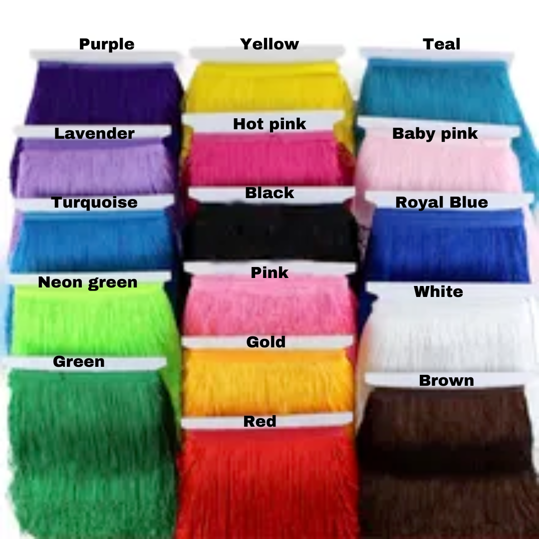 many colors of chainette fringe trim