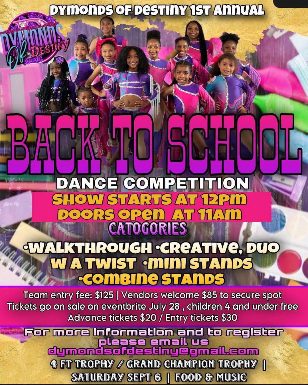 Dymonds of Destiny Back to School Dance Competition
