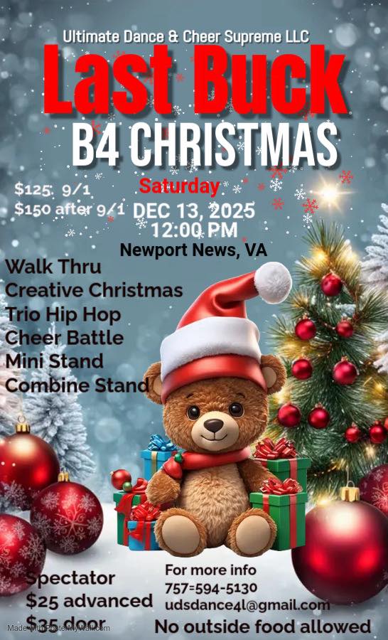 Last buck b4 christmas competition flyer