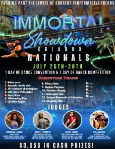 Immortal Showdown National Majorette dance competition flyer