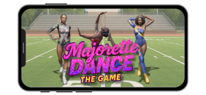 iPhone displaying Majorette Dance The Game, HBCU majorette dancers perform on a turf football field