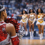 two majorette dance teams come head to head at a competition