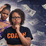 majorette dance coach looks stressed because parents don't pay tuition and fees