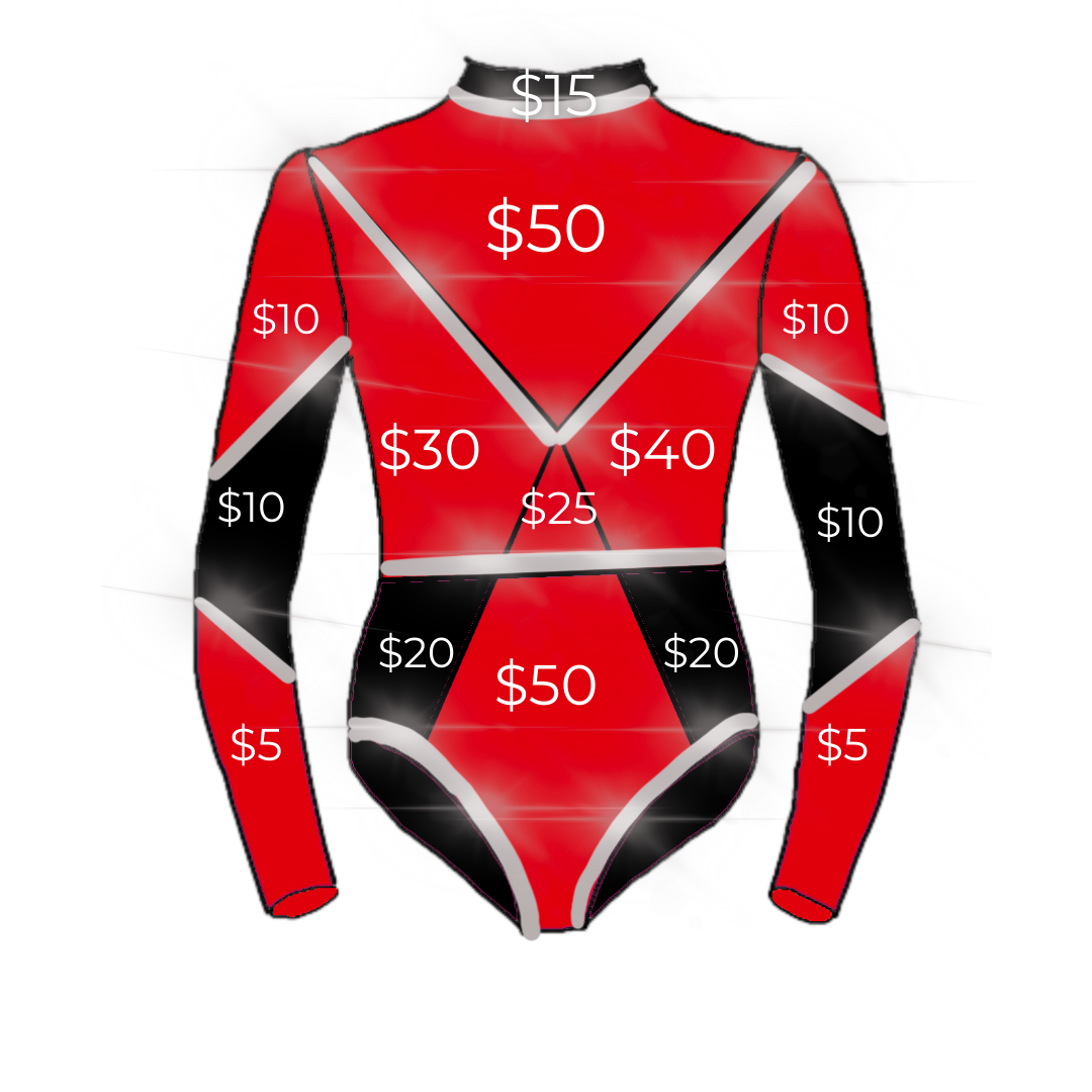 Sponsor my uniform $300 red and black