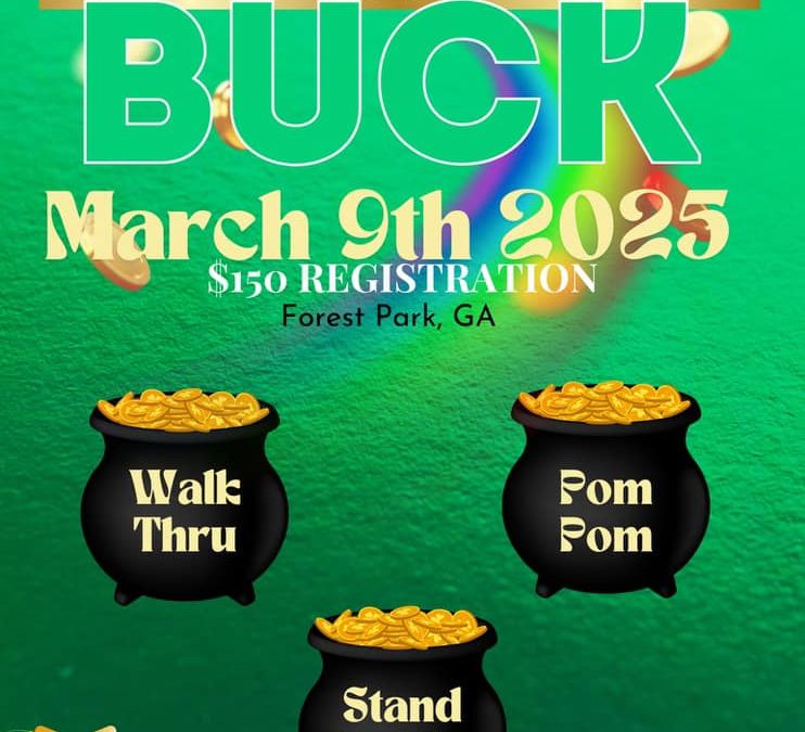 For the Luck of the Buck majorette dance competition flyer