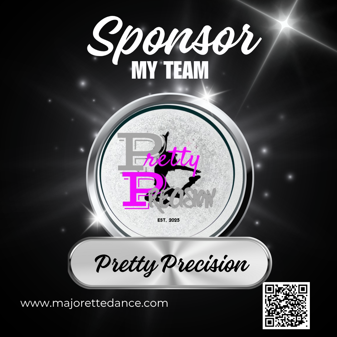 black and pink sparkly image of pretty precision dance co logo